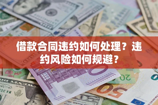 济南借款合同违约如何处理？违约风险如何规避？