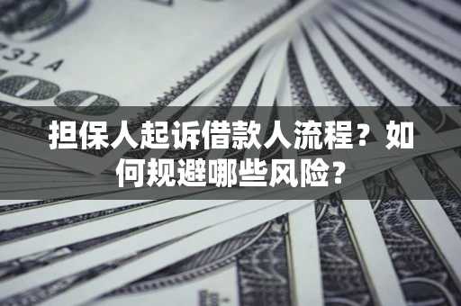 济南担保人起诉借款人流程？如何规避哪些风险？